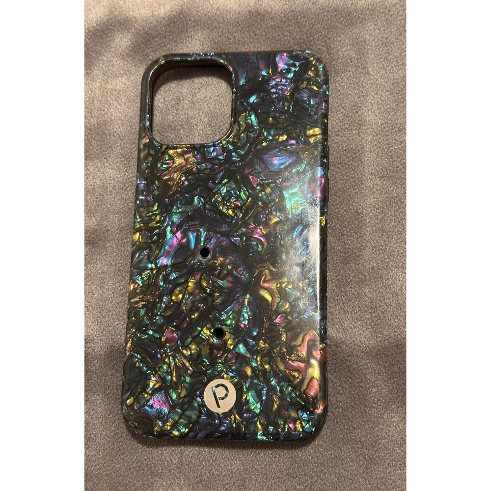 Loopy Case iPhone 12 Pro Max Abalone Iridescent Compostable Phone Cover 6.7